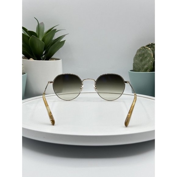 Garrett Leight GLCO Unisex Sunglasses Fonda Color Bourbon-Brush Gold New - Picture 4 of 5